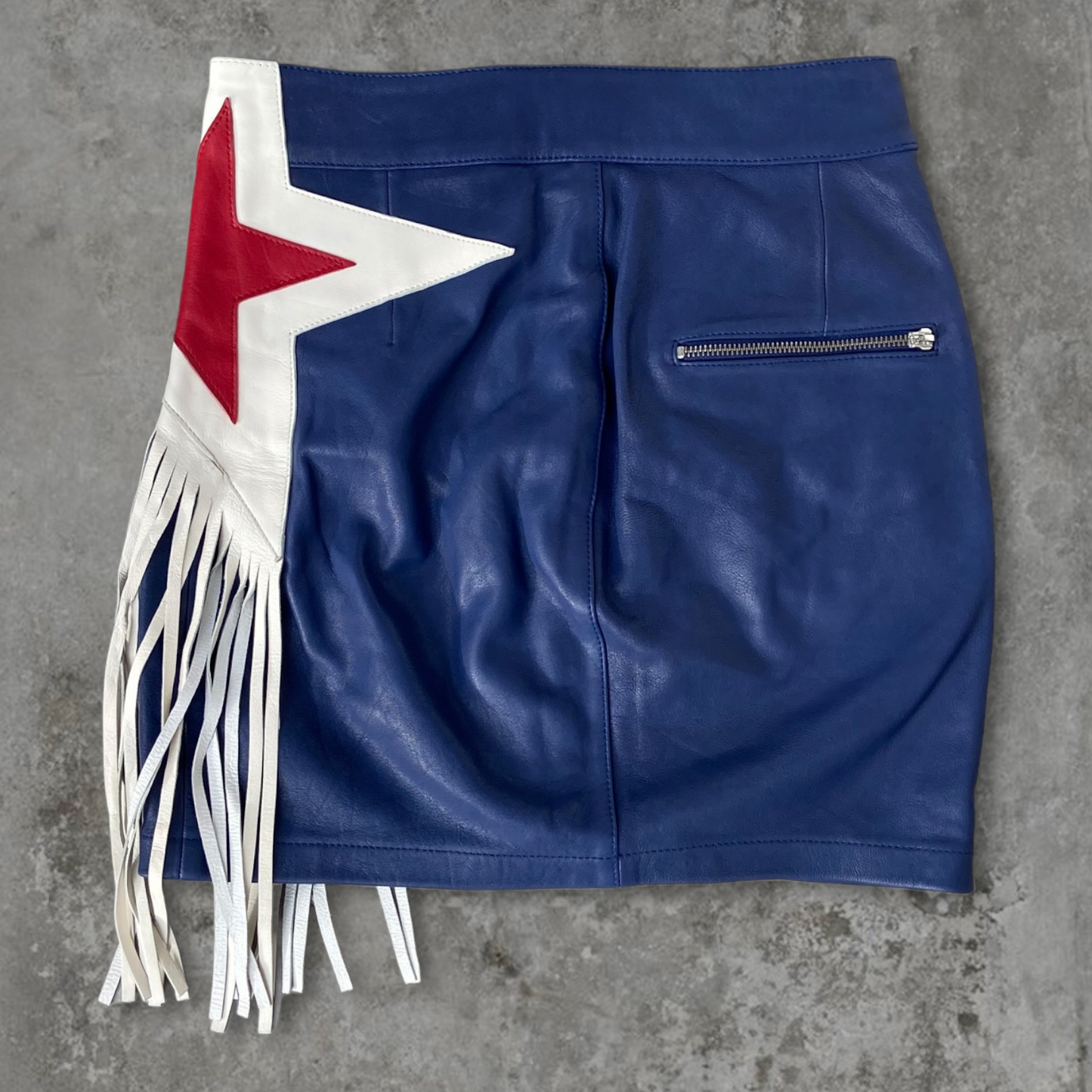 DIESEL' AMERICANA' STAR LEATHER SKIRT - S