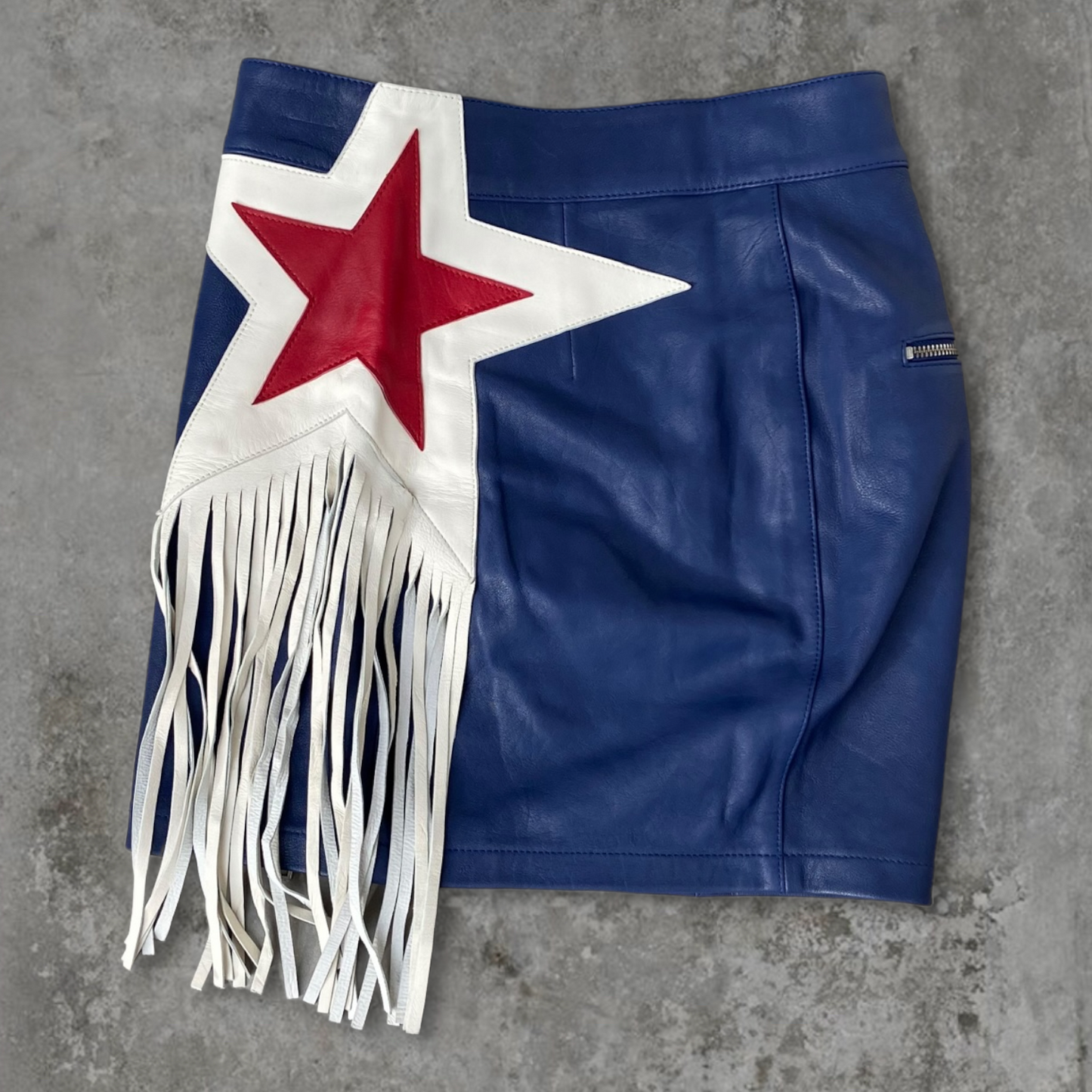 DIESEL' AMERICANA' STAR LEATHER SKIRT - S