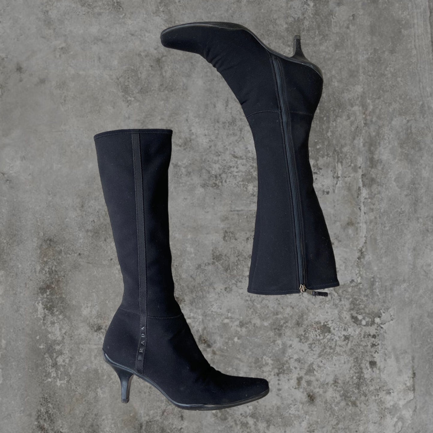 PRADA SPORT TECH NYLON KNEE HIGH BOOTS - EU 37.5