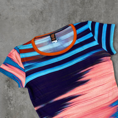 JEAN PAUL GAULTIER 'ABSTRACT' PRINT TOP - L