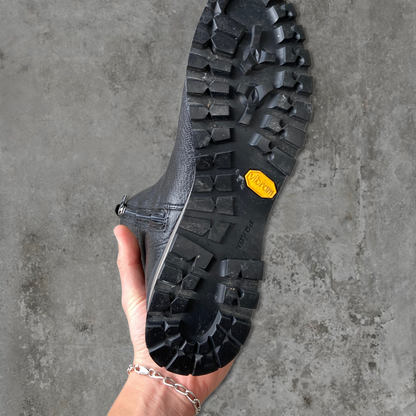 PRADA LEATHER VIBRAM SOLE BOOTS