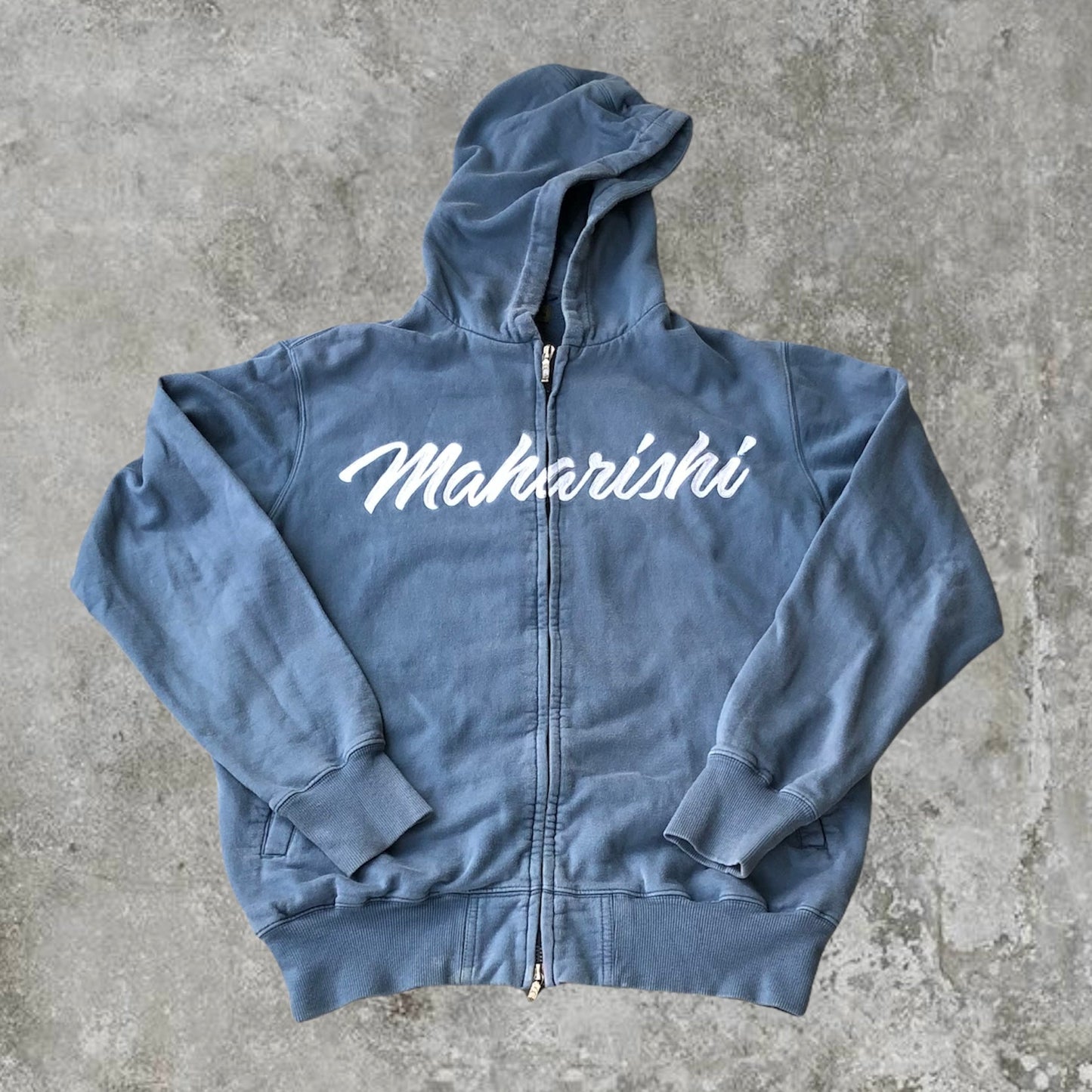 Maharishi Spell-out Zip-Up Hoodie | Default Title, Blue
