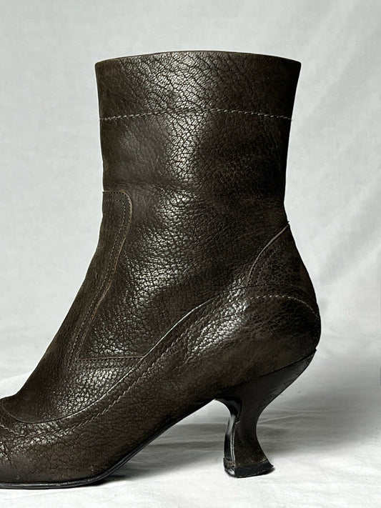 PRADA WESTERN KITTEN HEEL | Default Title, Brown
