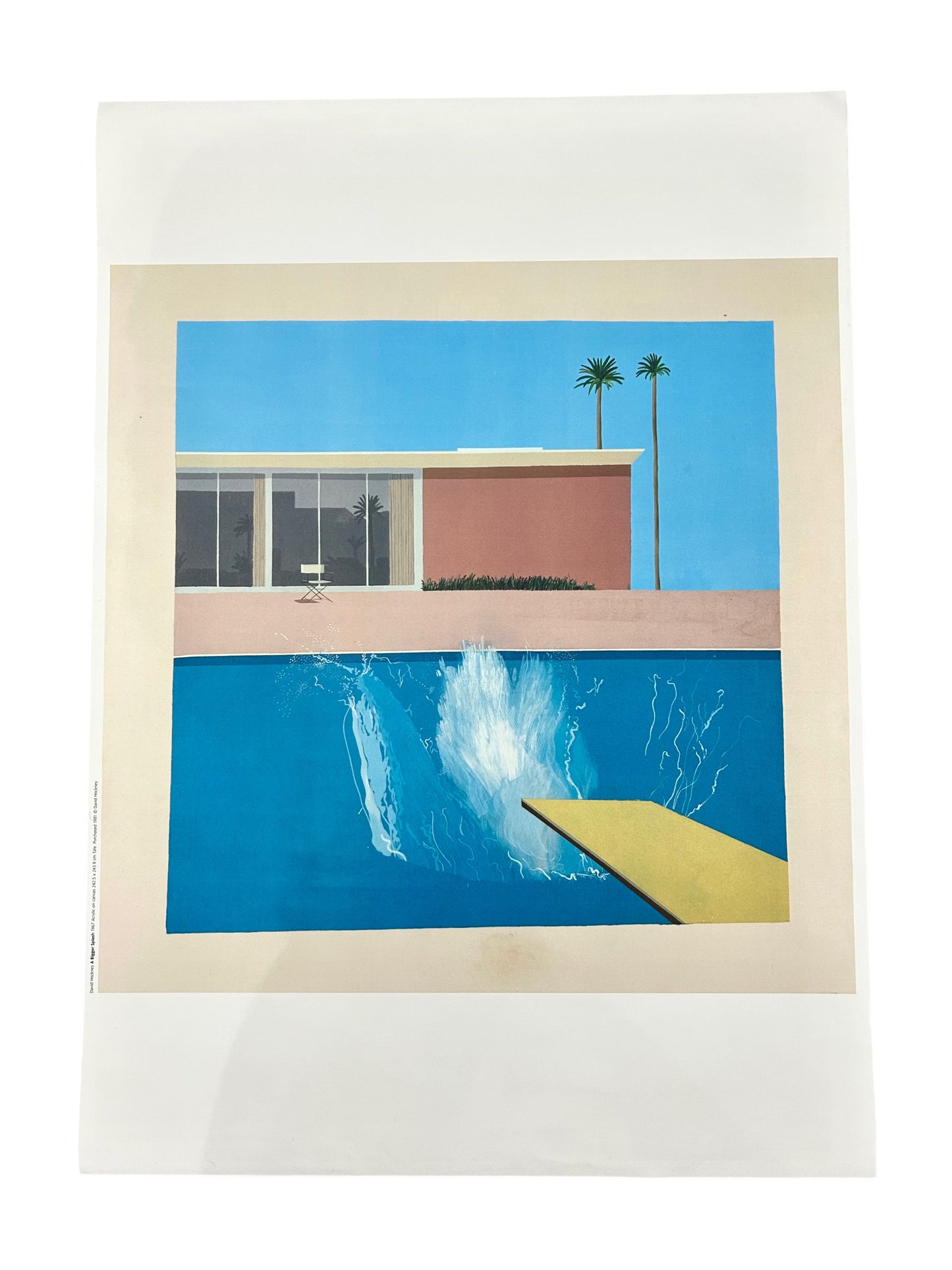 David Hockney Splash Painting Poster