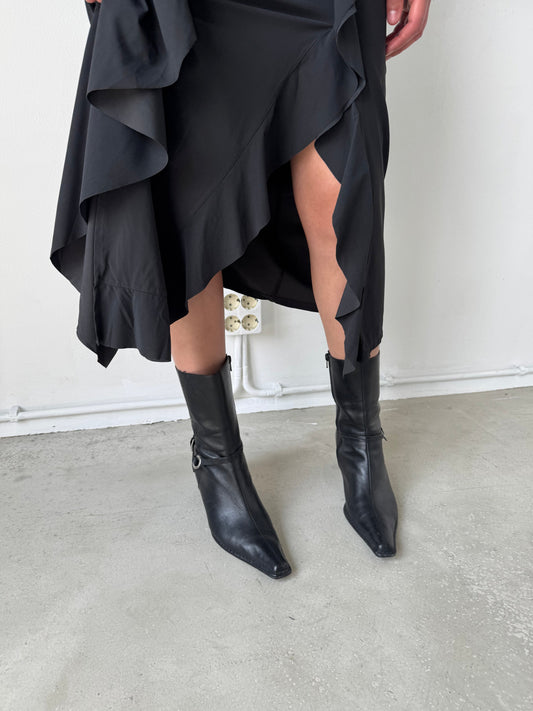 BLACK LEATHER ECCO BOOTS | DEFAULT TITLE, Black