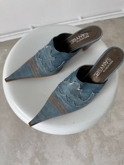 DENIM MULES | DEFAULT TITLE, Blue