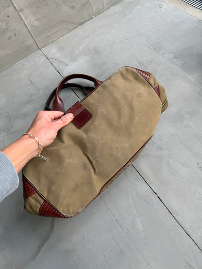 Alexander McQueen Faithful Multipocket Cotton and Leather Tote Bag