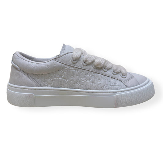 DIOR B33 OBLIQUE LEATHER SPIN SNEAKER WHITE 45 / UK11 | UK 11, White