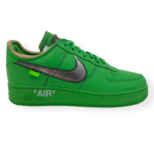 NIKE AIRFORCE 1 X OFF-WHITE LOW TOP SNEAKER BROOKLYN GREEN UK11 | UK 11, Green