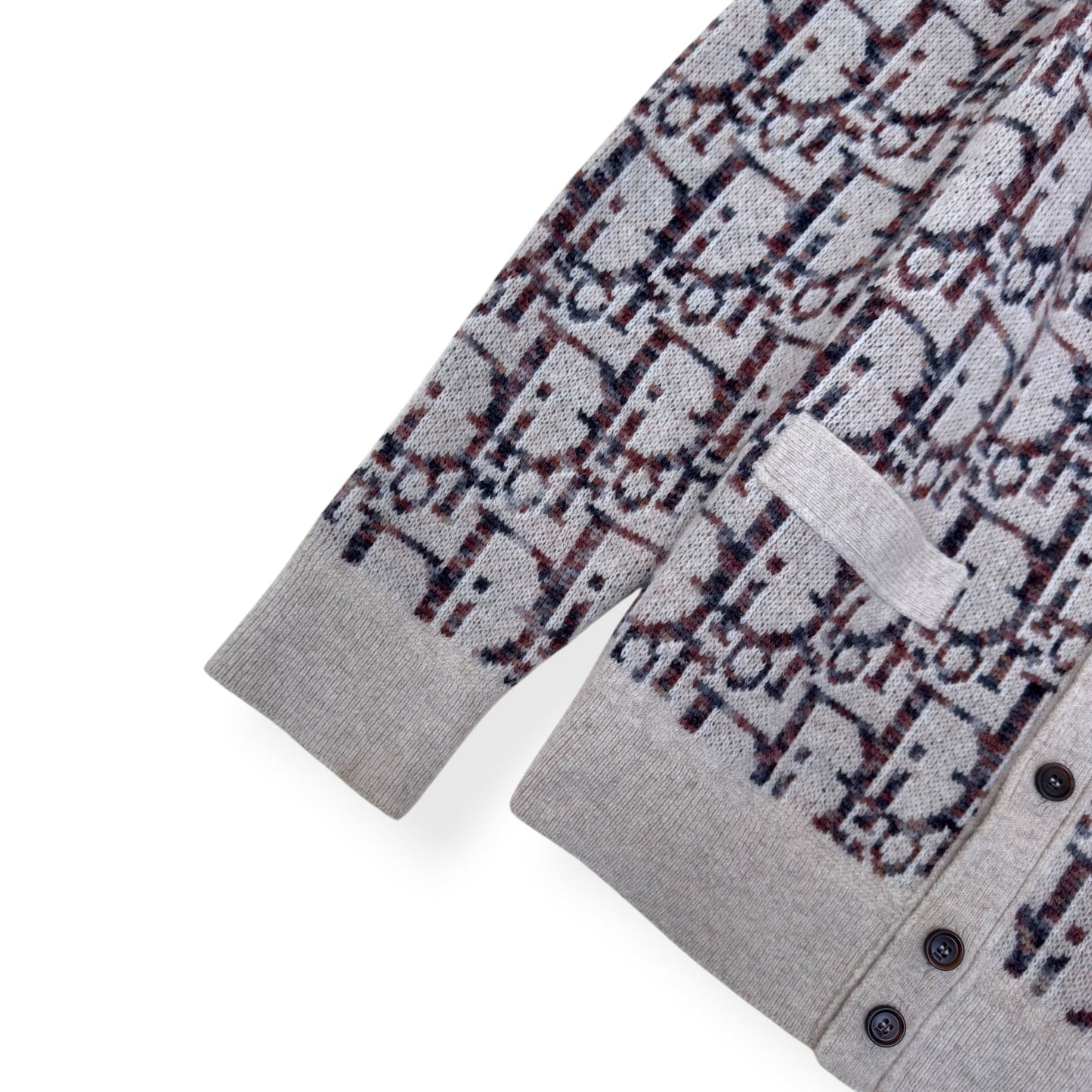 DIOR OBLIQUE VIRGIN WOOL JACQUARD CARDIGAN BEIGE / BROWN XXL | XXL, Beige