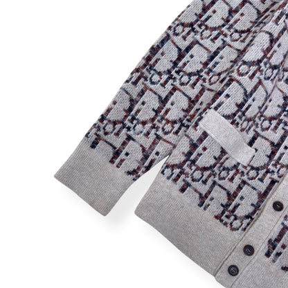 DIOR OBLIQUE VIRGIN WOOL JACQUARD CARDIGAN BEIGE / BROWN XXL | XXL, Beige
