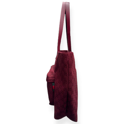 GUCCI GG TOTE BAG ANCORA RED L | O/S, Red