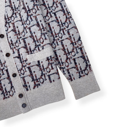 DIOR OBLIQUE VIRGIN WOOL JACQUARD CARDIGAN BEIGE / BROWN XXL | XXL, Beige