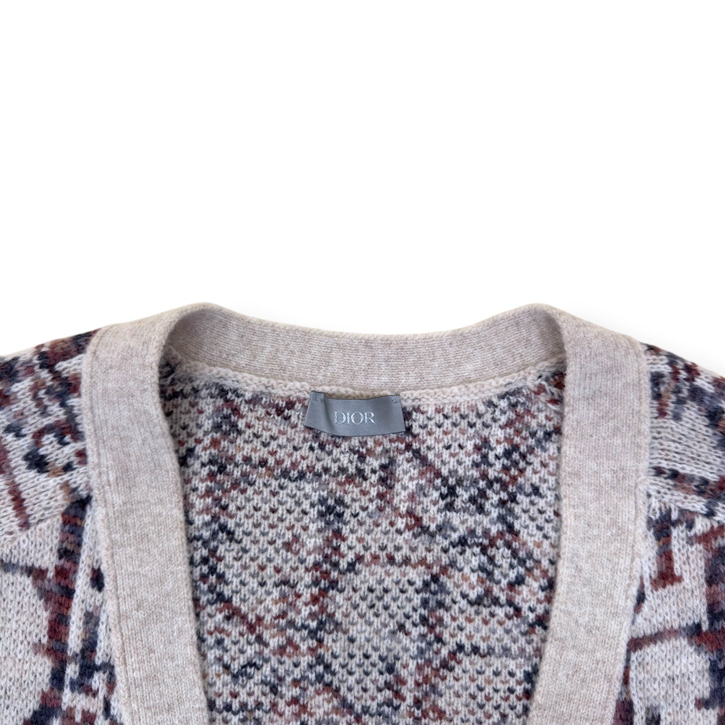 DIOR OBLIQUE VIRGIN WOOL JACQUARD CARDIGAN BEIGE / BROWN XXL | XXL, Beige