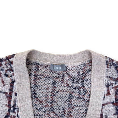 DIOR OBLIQUE VIRGIN WOOL JACQUARD CARDIGAN BEIGE / BROWN XXL | XXL, Beige