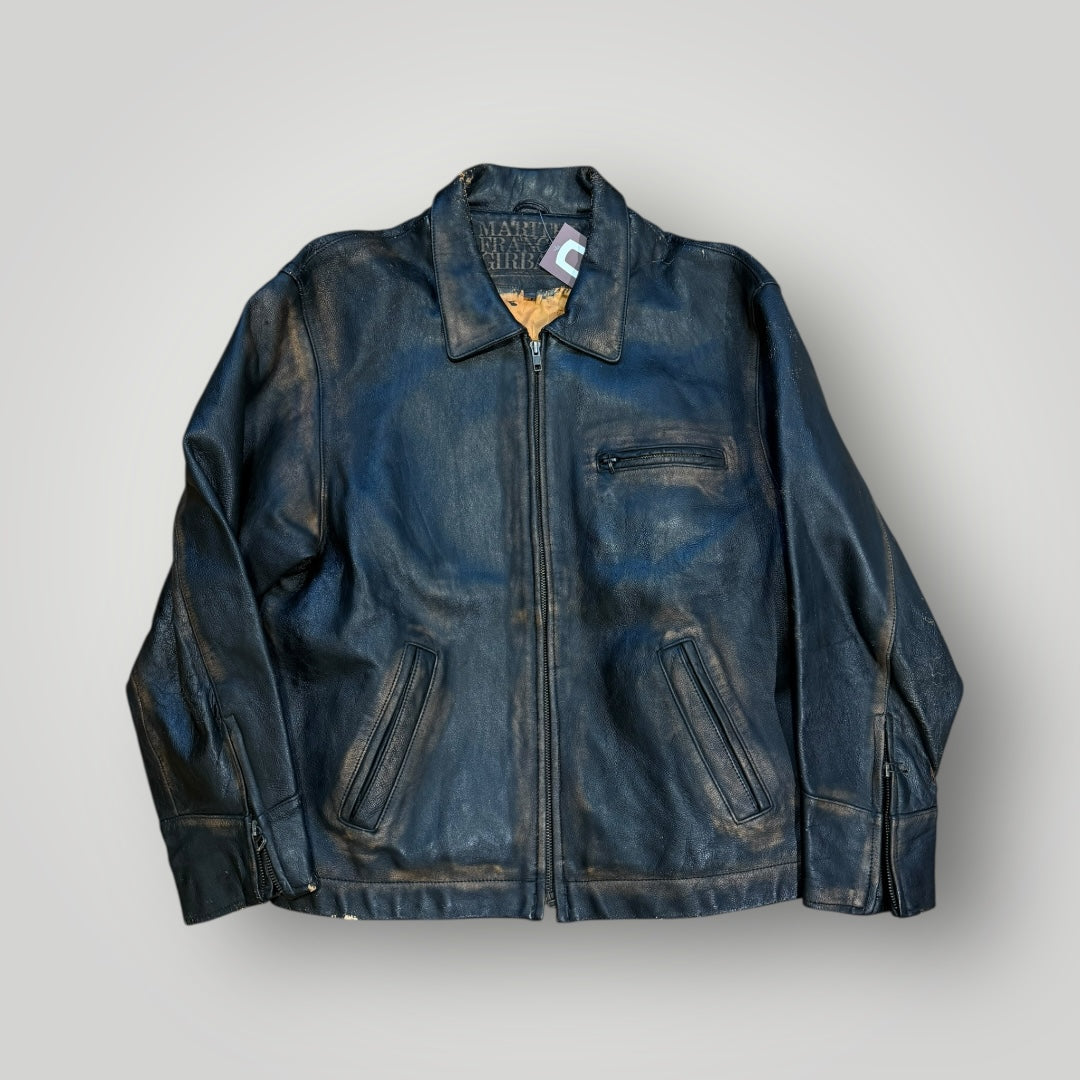 Marithé François Girbaud Late 80's Archive Leather Jacket L