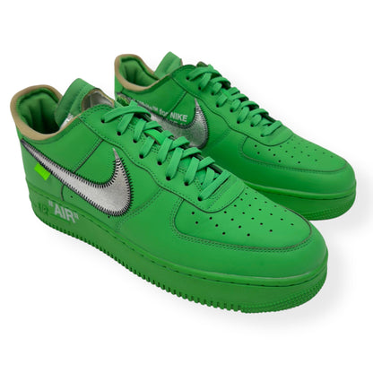 NIKE AIRFORCE 1 X OFF-WHITE LOW TOP SNEAKER BROOKLYN GREEN UK11 | UK 11, Green