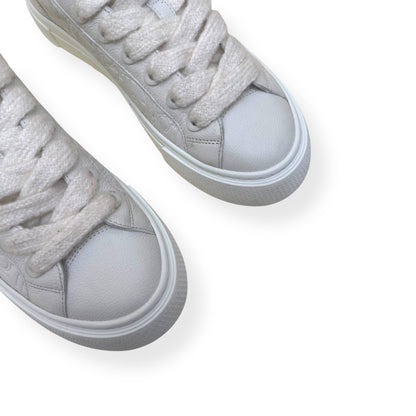 DIOR B33 OBLIQUE LEATHER SPIN SNEAKER WHITE 45 / UK11 | UK 11, White