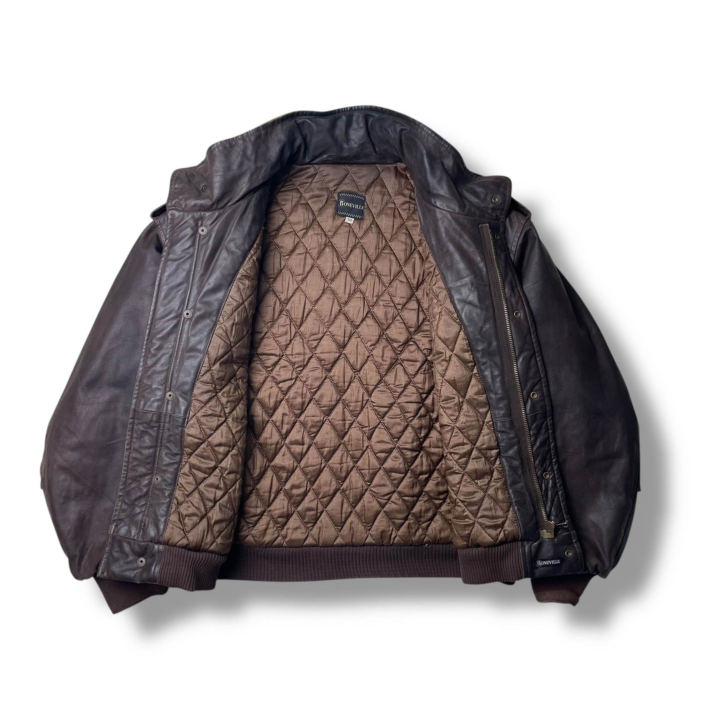 Vintage Boneville Navy Arctic Leather Jacket (L)