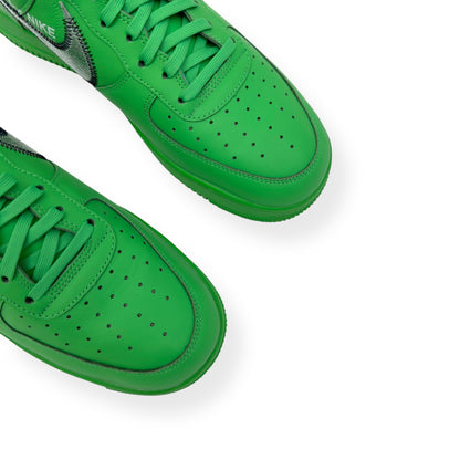 NIKE AIRFORCE 1 X OFF-WHITE LOW TOP SNEAKER BROOKLYN GREEN UK11 | UK 11, Green