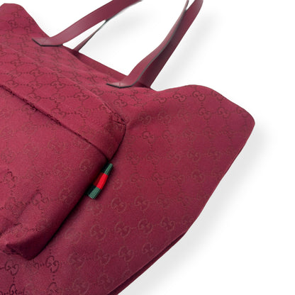 GUCCI GG TOTE BAG ANCORA RED L | O/S, Red