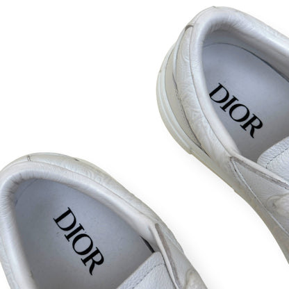 DIOR B33 OBLIQUE LEATHER SPIN SNEAKER WHITE 45 / UK11 | UK 11, White