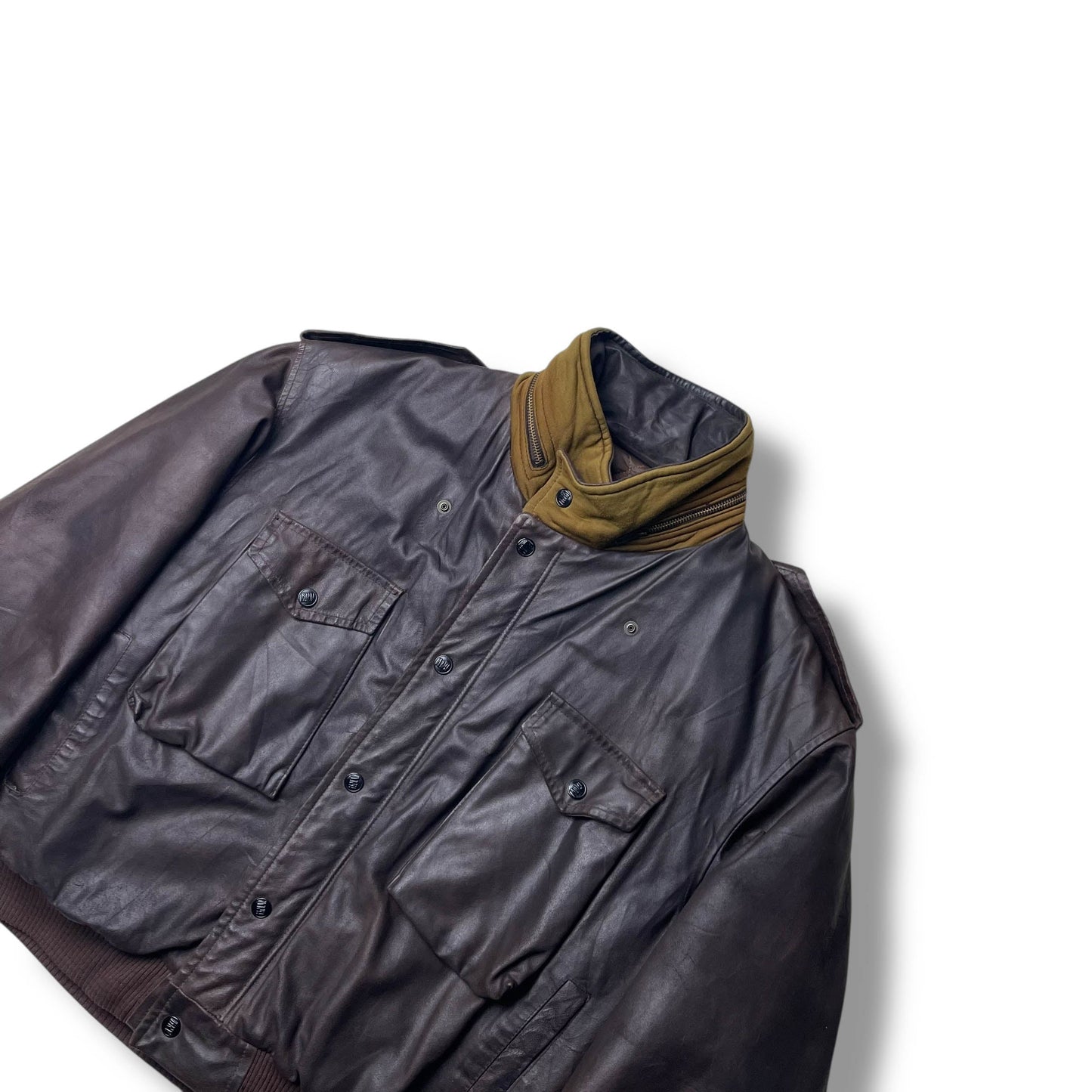 Vintage Boneville Navy Arctic Leather Jacket (L)