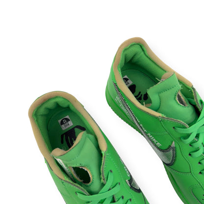 NIKE AIRFORCE 1 X OFF-WHITE LOW TOP SNEAKER BROOKLYN GREEN UK11 | UK 11, Green