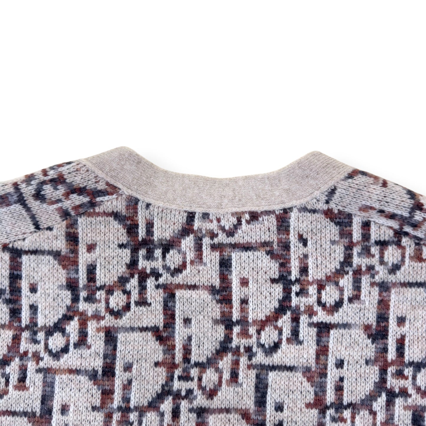 DIOR OBLIQUE VIRGIN WOOL JACQUARD CARDIGAN BEIGE / BROWN XXL | XXL, Beige