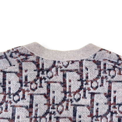 DIOR OBLIQUE VIRGIN WOOL JACQUARD CARDIGAN BEIGE / BROWN XXL | XXL, Beige