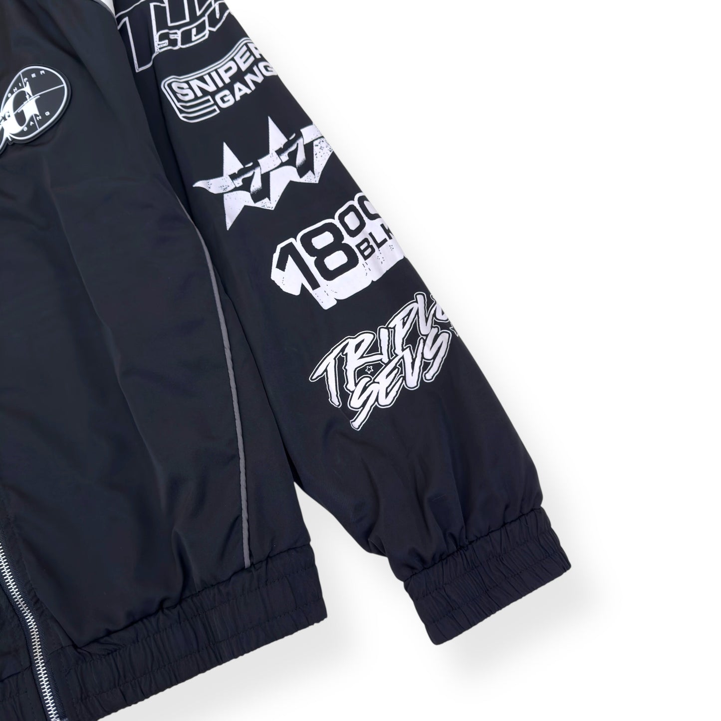 SNIPER GANG SG X 777 TRACK JACKET BLACK / WHITE L | Large, Black