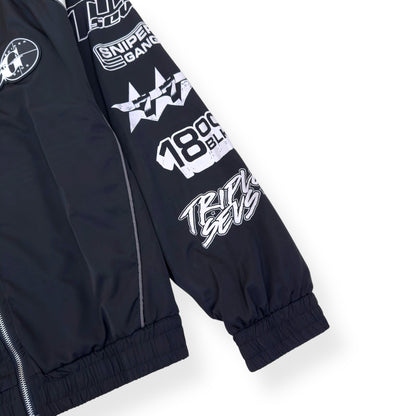 SNIPER GANG SG X 777 TRACK JACKET BLACK / WHITE L | Large, Black