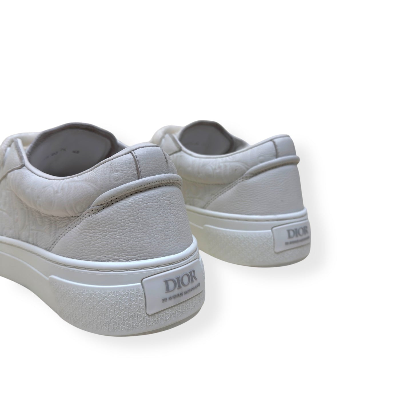 DIOR B33 OBLIQUE LEATHER SPIN SNEAKER WHITE 45 / UK11 | UK 11, White