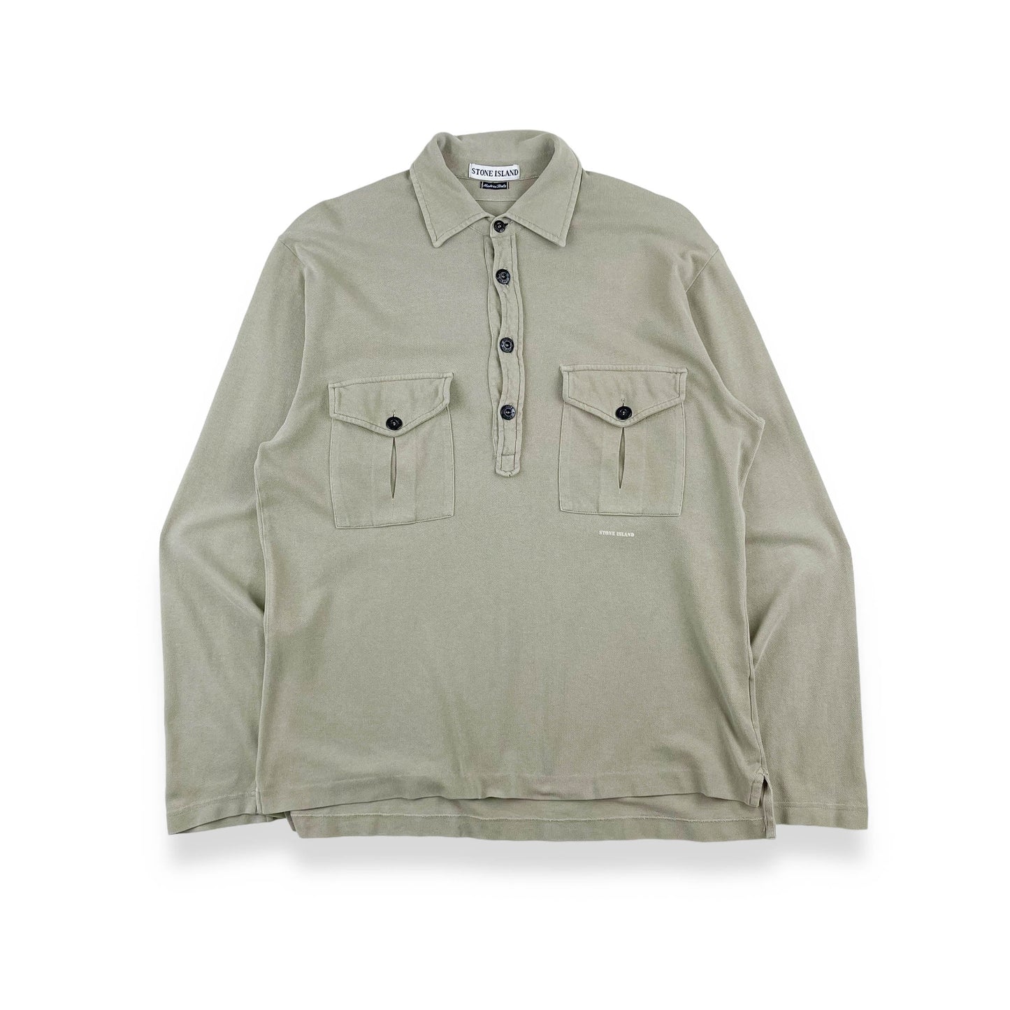 Vintage Stone Island Long Sleeve Polo (M)