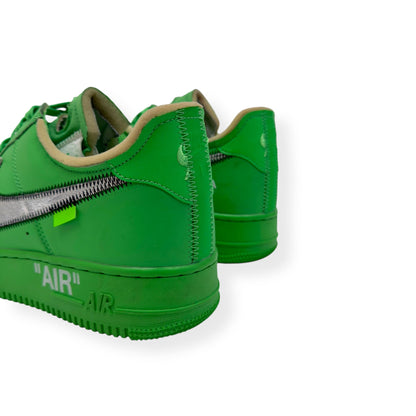 NIKE AIRFORCE 1 X OFF-WHITE LOW TOP SNEAKER BROOKLYN GREEN UK11 | UK 11, Green