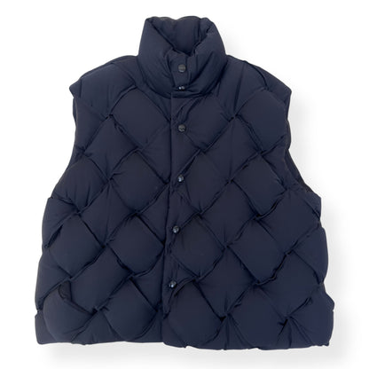 BOTTEGA VENETA TECH PADDED SHELL PUFFER VEST BLACK L | Large, Black