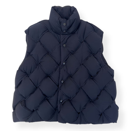 BOTTEGA VENETA TECH PADDED SHELL PUFFER VEST BLACK L | Large, Black