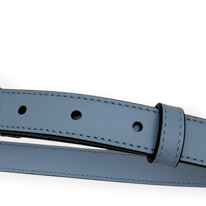 GUCCI GG MARMONT BUCKLE SLIM BELT BLUE / SILVER 70CM | O/S, Blue