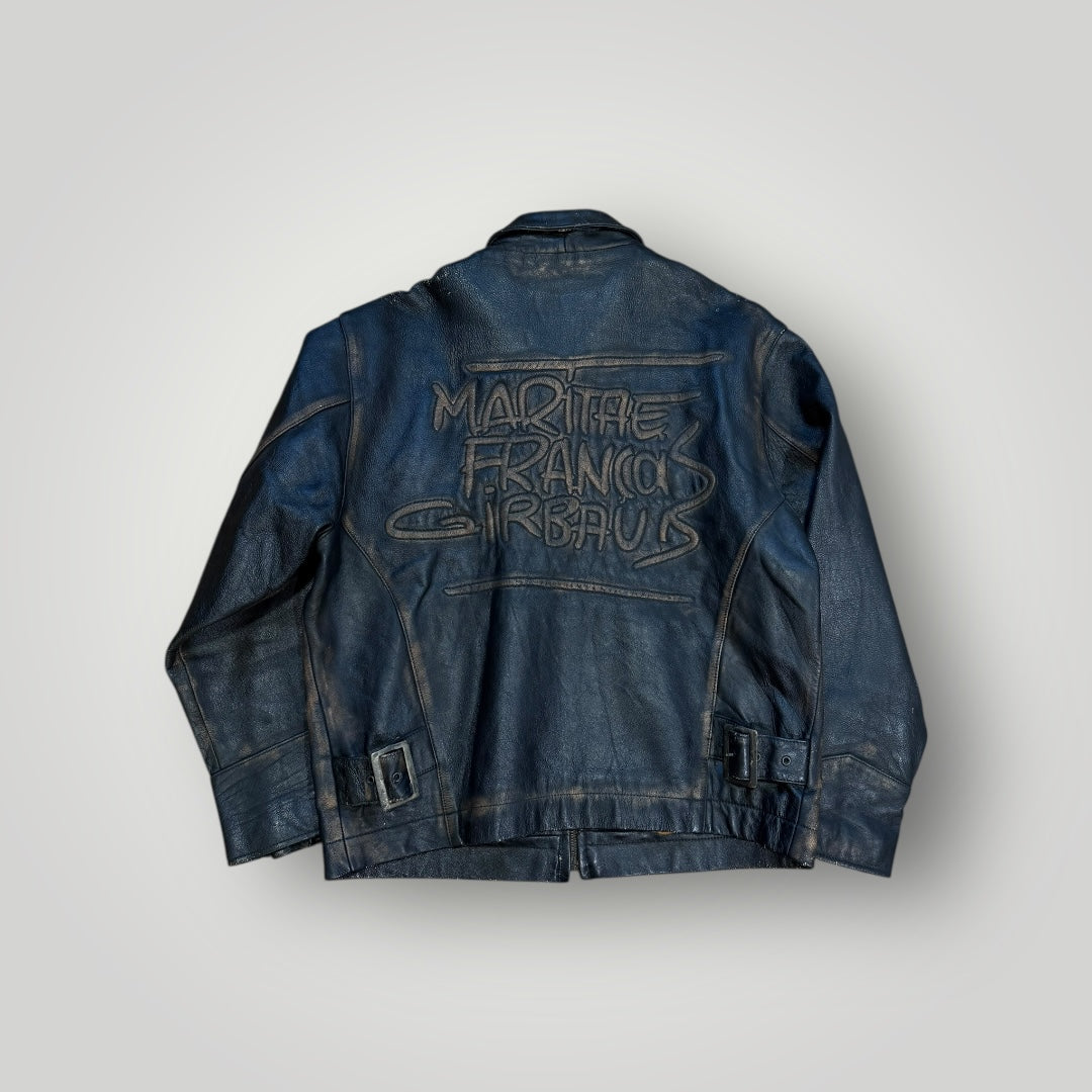 Marithé François Girbaud Late 80's Archive Leather Jacket L