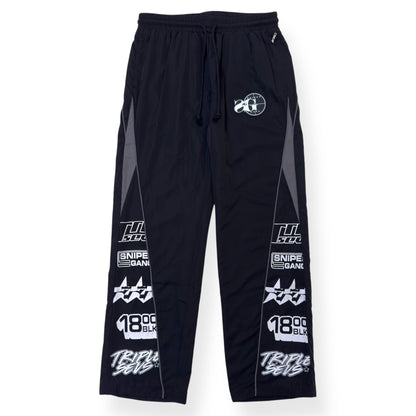 SNIPER GANG SG X 777 TRACK PANTS BLACK / WHITE L | Large, Black