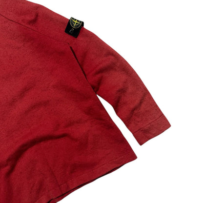 A/W 2000 Stone Island Red Mock Neck Sweatshirt
