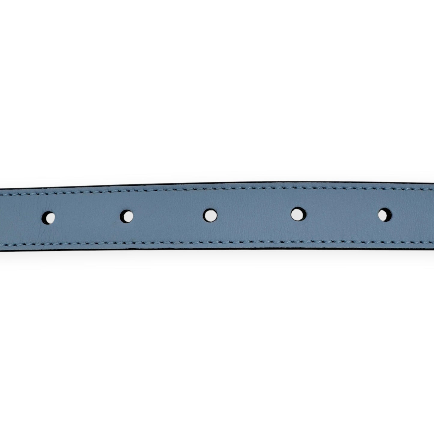 GUCCI GG MARMONT BUCKLE SLIM BELT BLUE / SILVER 70CM | O/S, Blue