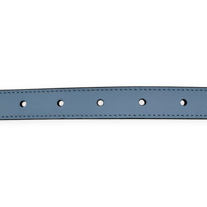 GUCCI GG MARMONT BUCKLE SLIM BELT BLUE / SILVER 70CM | O/S, Blue