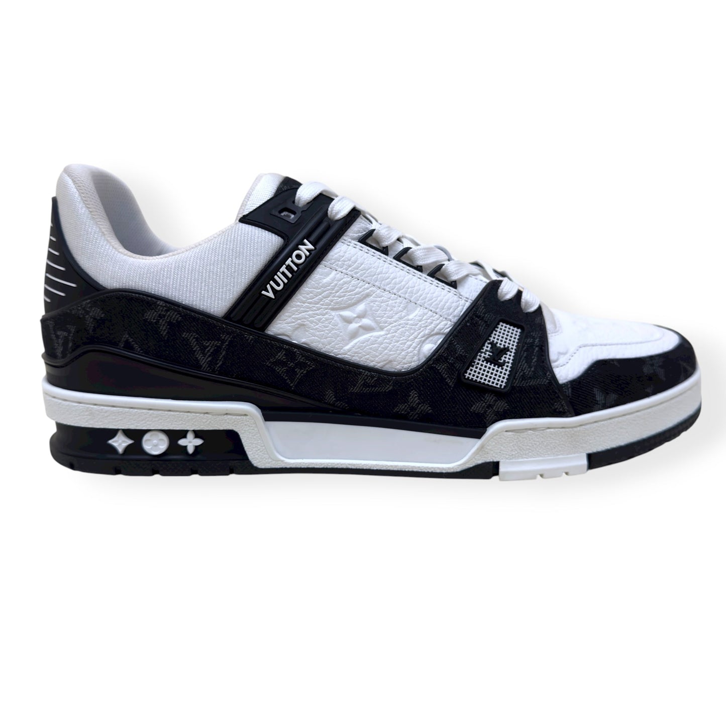 LOUIS VUITTON DENIM LV TRAINER LUXURY BLACK UK11 | UK 11, Black