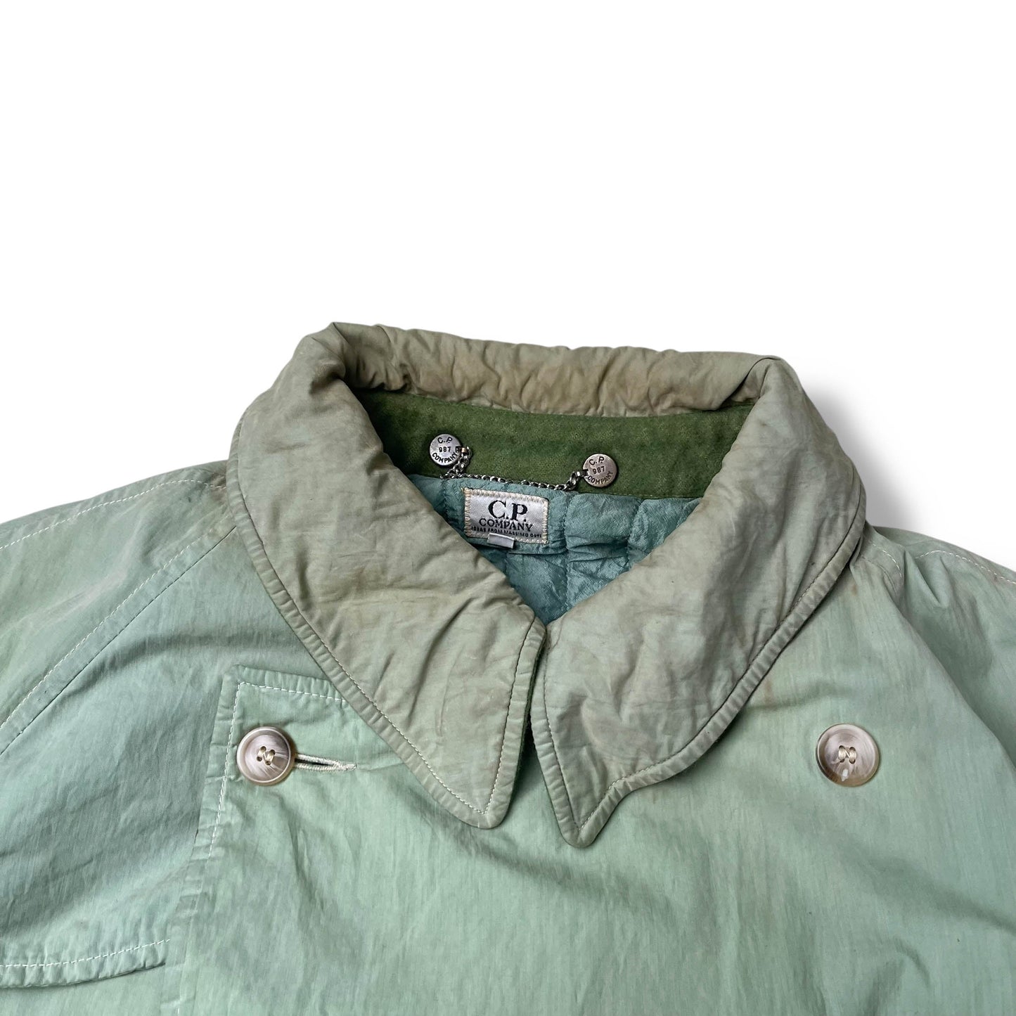 Vintage CP Company Quilted Military Trench Coat (L)