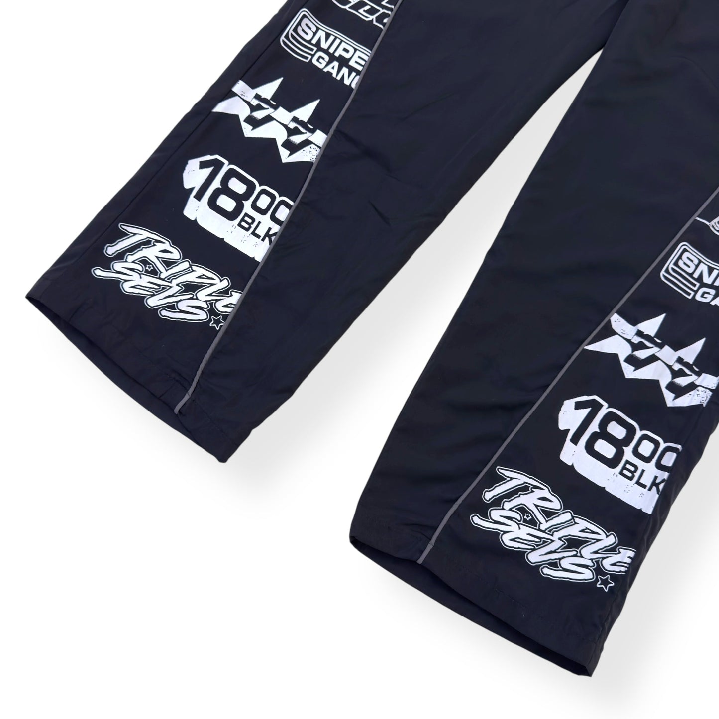 SNIPER GANG SG X 777 TRACK PANTS BLACK / WHITE L | Large, Black