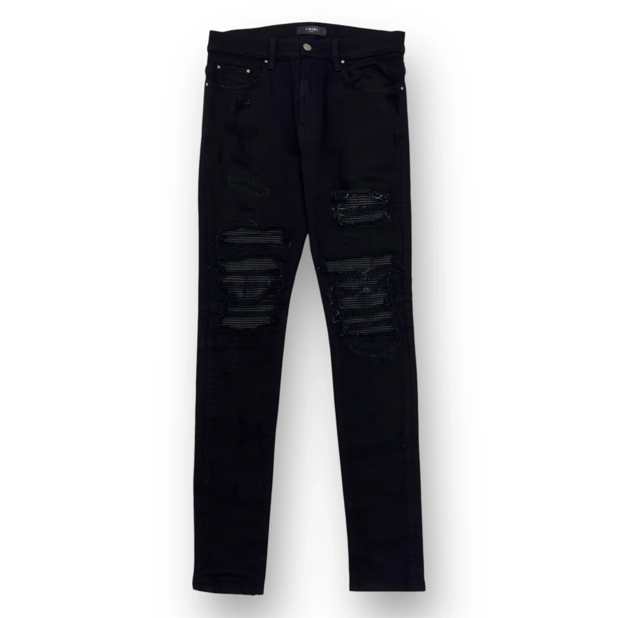 AMIRI MX1 denim Black jeans W30 AMIRI MX1 SKINNY FIT LEATHER PATCH