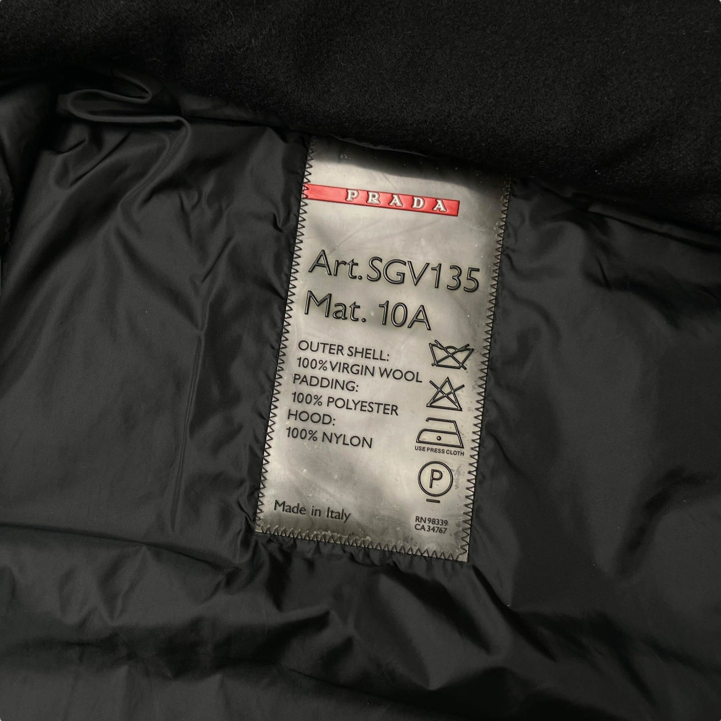 Prada Sport Wool Trench Coat (M)