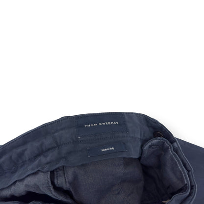 THOM SWEENEY COTTON TROUSERS BLUE 50 / M | Medium, Blue