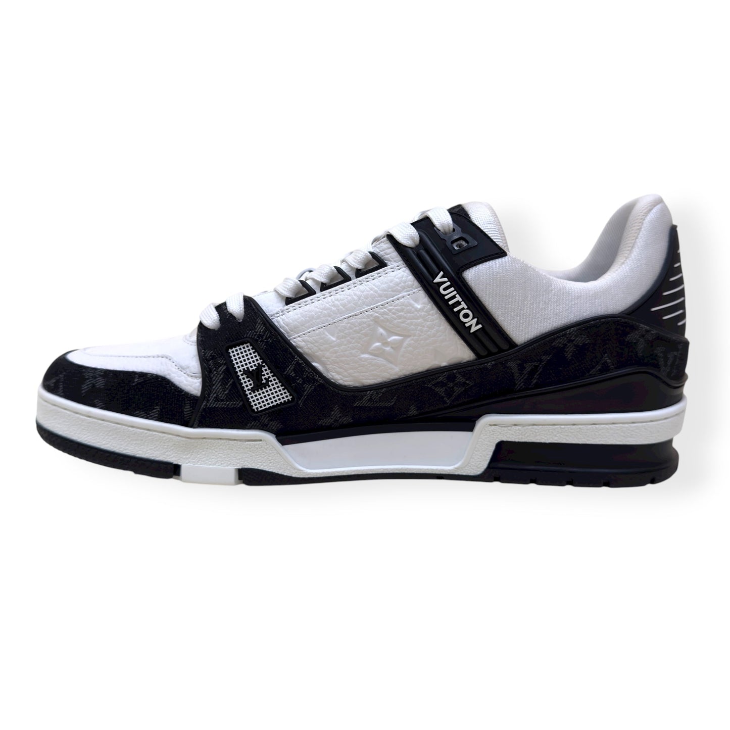 LOUIS VUITTON DENIM LV TRAINER LUXURY BLACK UK11 | UK 11, Black